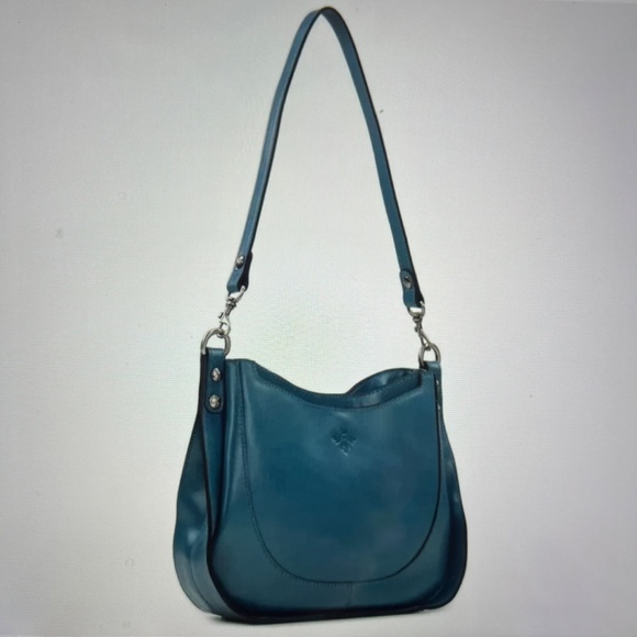 Patricia Nash Mirage Blue Shoulder Crossbody Distressed Vintage Leather Bag NWOT - Picture 7 of 15